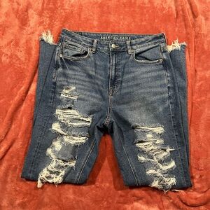 AE mom jeans extra long